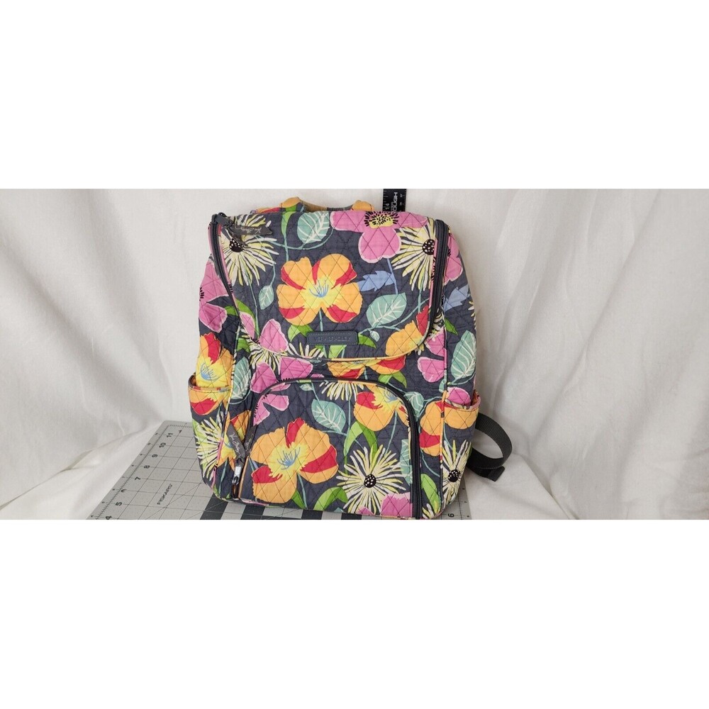 Vera Bradley Jazzy Blooms Floral Backpack Bag Double Zip